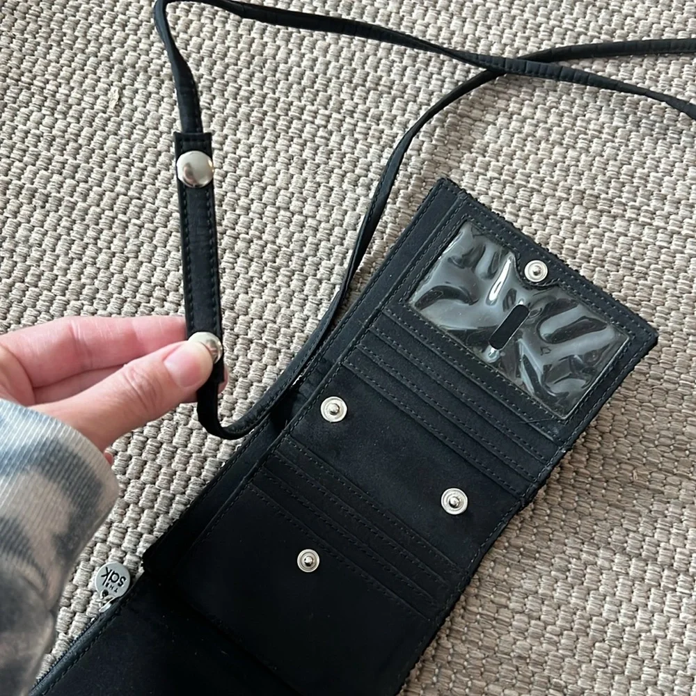 The Sak black crochet Small wallet bag